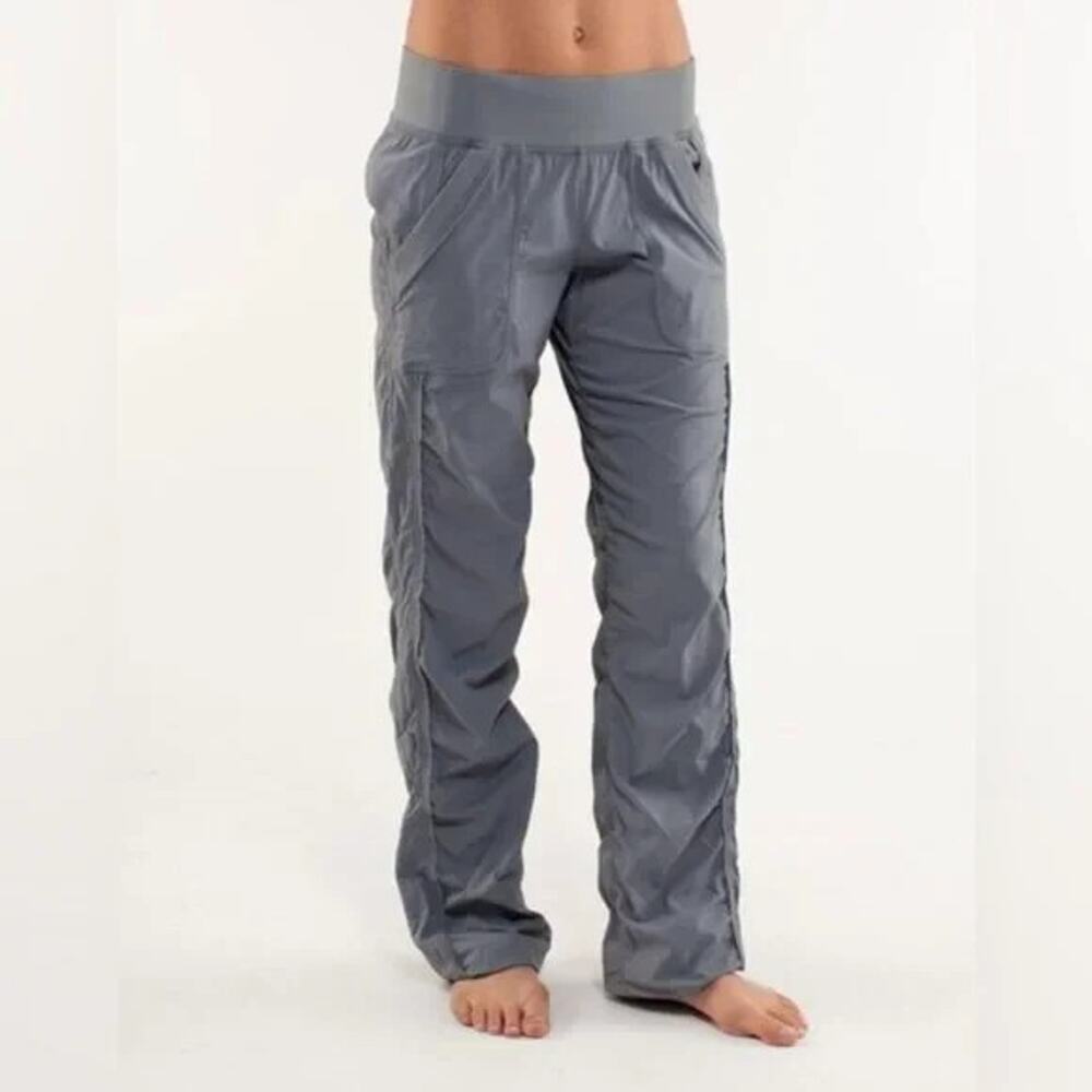 LULULEMON Quick Step Pant Grey 6 Roll Up Pocket Dance Tall Long Studio